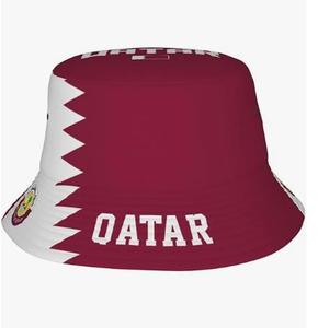Qatar Flag Bucket Hat Fashion Sun Cap Packable Fisherman Hat for Women Men Summer Travel Hat