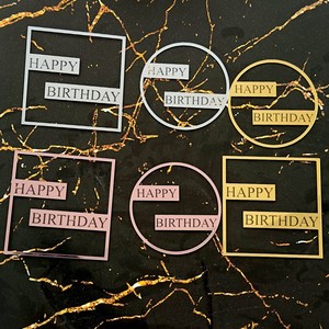 Honey And Sweetness Acrylic <b>Cake</b> Side <b>Decoration</b> Square Round Happy Birthday <b>Cake</b> Plugin Birthday Party <b>Supplies</b> - Product Image 1