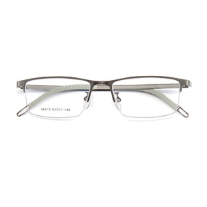 Lunettes de vue demi-cerclées rectangulaires pour hommes style Voss 34615 avec verres interchangeables en acrylique, origine Danyang - Product Image 1