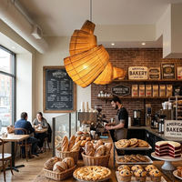 Lampe suspendue créative en forme de bois de cerf, moderne, à économie d'énergie, taille personnalisable, lampe suspendue en tissu Wabi-Sabi pour restaurant