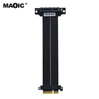 Cable de Extensión Magelei de Alta Velocidad con Núcleo de Cobre GEN4 PCIe 4.0 X4 de 64 Gbps para Tarjetas de Sonido, Red y Gráficos