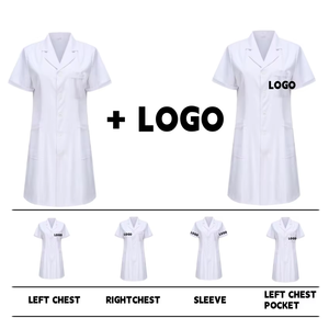 Logo bianco 2024 personalizzato antistatico Anti-acido e alcali uniformi ospedaliere scrub giacche medico infermiere uniforme camice da laboratorio - Product Image 3