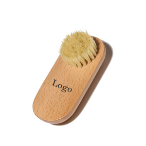 Cepillo seco de cuerpo de madera Cepillo de lavado de manos medio redondo Cepillo de limpieza de dedos Sisal de haya para desintoxicación linfática - Product Image 1