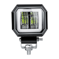 Barre lumineuse LED carrée étanche DXZ 20W 3 pouces 7D, éclairage de travail LED 5 pouces 10D DC12V-24V pour moto, tout-terrain, voiture, bateau