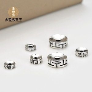 Taiyin Diy joyería y accesorios S925 cuentas de plata pura secuenciador flor titular sombrero colgante, antiguo juego Cultural sujetador Circular - Product Image 5