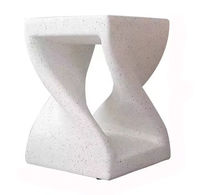 Table basse convertible moderne en béton GRC Osidi, garantie 3 ans, gris, mobilier contemporain pour la maison et l'extérieur