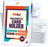 Vente en gros de protège-cartes de sport en plastique transparent 35PT, porte-cartes magnétique One Touch pour cartes à collectionner