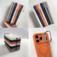 Coque de téléphone pliable en silicone liquide avec cadre d'appareil photo et chargement magnétique sans fil pour iPhone 17 16 15 14 13 12 18 Pro Max