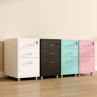 Meuble de bureau multifonctionnel à 3 tiroirs, petit classeur mobile, armoire de rangement de style garde-robe