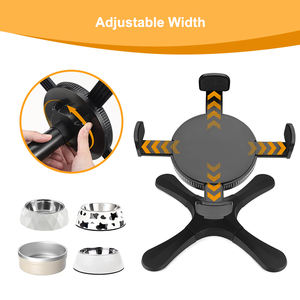 Paslanmaz Çelik Fabrikası Ayarlanabilir Genişlikli Yükseltilmiş Köpek Mama Kabı Standı Dökülmez 3 Yükseklik Seçeneği Su Geçirmez Eğimli Tasarım Çeşitli Boyutlar İçin - Product Image 6