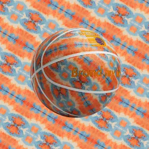 كرة سلة من الجلد بنمط طباعة رقمي شامل مع شعارات مخصصة بحجم 28.5