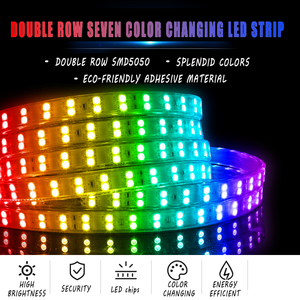 Bande lumineuse LED RGB 220V 2835 à changement de couleur, 60 LED/m, néon flexible à commande externe, fabrication sur mesure - Product Image 3