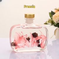 Diffuseur de parfum d'ambiance de luxe sans flamme avec bâtonnets en fleurs séchées, diffuseur d'arômes longue durée pour la décoration