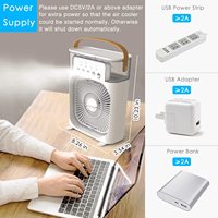 Refroidisseur d'air de ventilateur de support dissipation de chauffage refroidissement par air portable avec refroidisseur d'air de glace