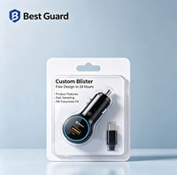 Empaque Personalizado en Blíster para Convertidor de Interfaz USB, Blíster Transparente de PET Reciclable, Protección Superior para Periféricos de Computadora