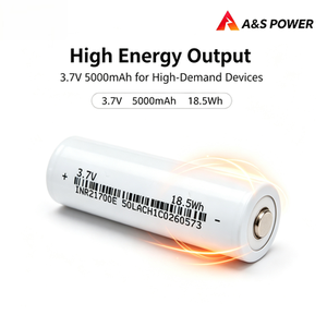 แบตเตอรี่ลิเธียมไอออน 21700 3.7V 5000mAh 18.5Wh แบบชาร์จได้ รูปทรงกระบอก สำหรับเครื่องมือไฟฟ้าและโดรน - Product Image 2