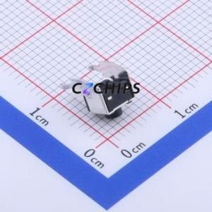 TS-1043A-A2B3-D2-T2 Tactile Switch Through hole Switch Single Pole Single Throw Round Button 2.5N Right Angle Insert - Product Image 2