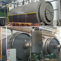 Usine de pyrolyse directe à faible consommation pour le traitement intermittent des pneus usagés et des déchets plastiques, transformant les déchets en huile combustible