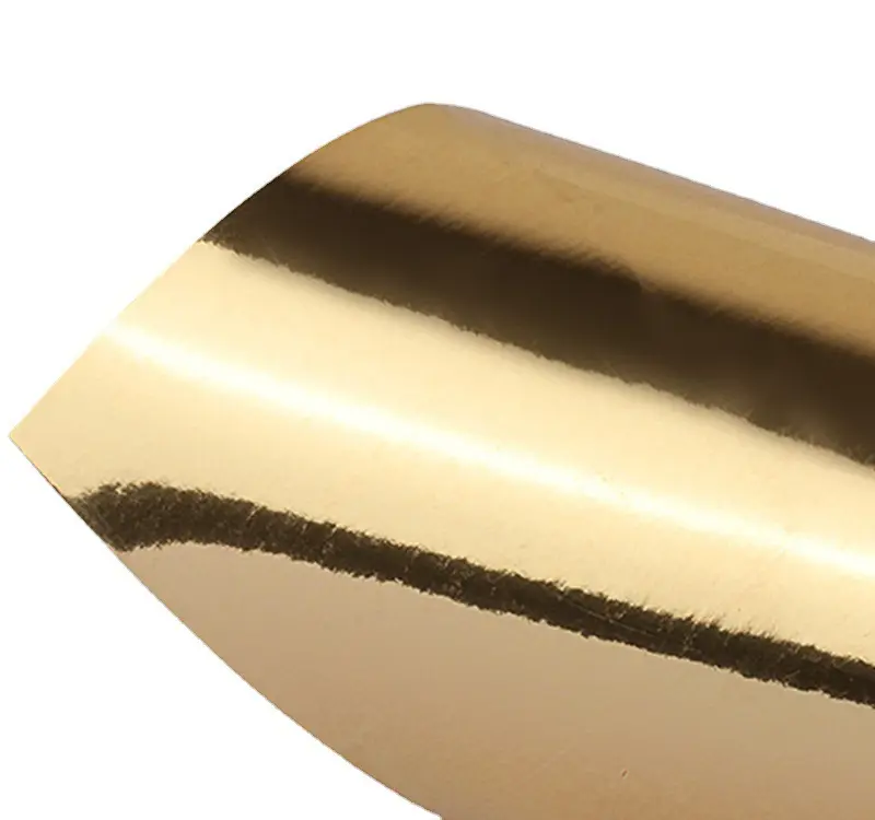 거울 종이로 적층 된 반사 금 판지 호일 알루미늄 호일 종이 제조 및 최고 브랜드 공급