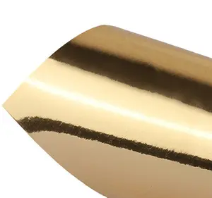 Cartón dorado reflectante laminado con papel de espejo, papel de aluminio fabricado y suministrado por las mejores marcas