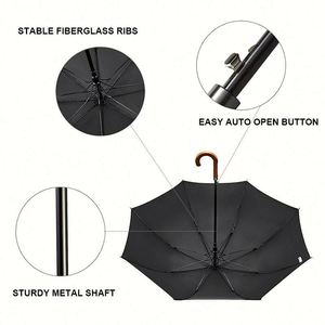 Design Wholesale Automatic Promotion Extra Large Factory Large Straight Umbrella Straight Umbrella With Your Logo - Product Image 3
