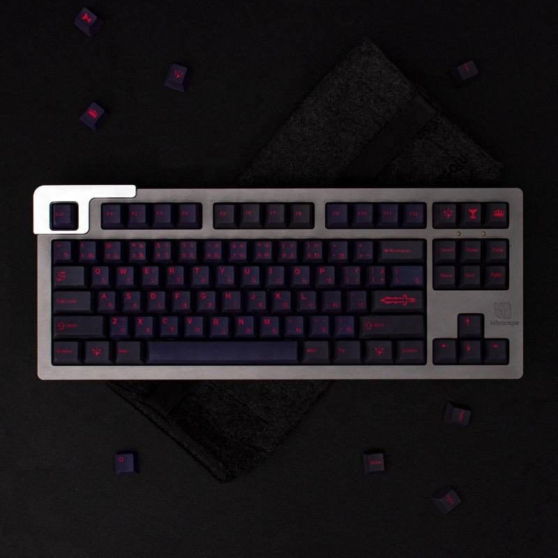 129/23 Keys PBT GMK Alter Purple Keycaps - Cherry Profile Dye