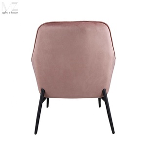 Hotel moderno <span class=keywords><strong>muebles</strong></span> de ocio cómodo rosa de tela de terciopelo Silla de acento - Product Image 4