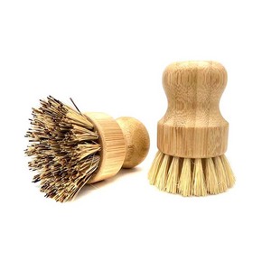 Eco Friendly Bamboo Palm Sisal Bristles Round <strong>Mini</strong> Scrub <strong>Brush</strong> Pot <strong>Brush</strong> Mushroom <strong>Brush</strong> - Product Image 5