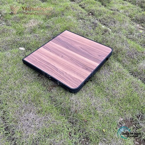 Mesa Plegable para Acampar con Superficie de Imitación Madera, Portátil y Ligera para Exteriores - Product Image 6