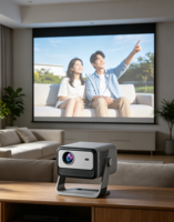 Projecteur intelligent Home Cinéma Full HD 1080P natif Android 14 WiFi 6 Bluetooth avec mise au point automatique et alignement d'écran, projecteur vidéo LED