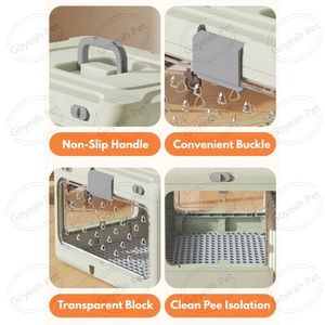 Cage de <span class=keywords><strong>transport</strong></span> pliable pour animaux de compagnie, respirante, transparente, pour extérieur, avec poignée - Product Image 5