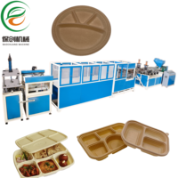 Machine de thermoformage en ligne entièrement automatique pour la fabrication d'assiettes, de bols et de barquettes alimentaires écologiques sans plastique en amidon de maïs PLA PBAT
