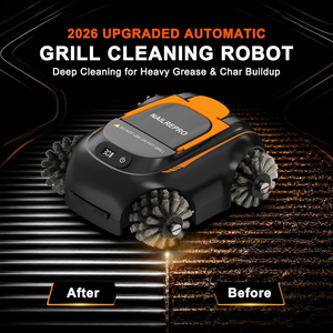Robot Limpiador de Parrillas de Cuatro Motores, Cepillo Inalámbrico para Barbacoa, Fregado Profundo, Dispositivo Limpiador de Carbón y Gas de Acero Inoxidable SUS 304 - Product Image 2