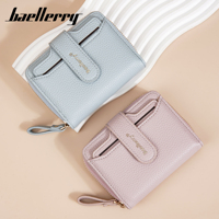 BAELLERY dompet Korea untuk wanita, dompet mewah kulit Pu dompet koin untuk wanita