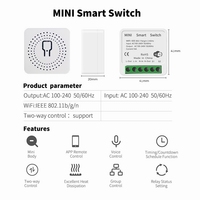 Ewelink 16A Mini Interrupteur Intelligent Wi-Fi pour Maison Connectée, Module DIY avec Contrôle de Minuterie, Interrupteur Intelligent Wi-Fi Contrôlé
