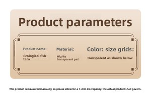Acquaterario da Tavolo Compatto in Plastica Trasparente Premium per <span class=keywords><strong>Tartarughe</strong></span>, Pesci Rossi e Piante Idroponiche in Soggiorno - Product Image 6