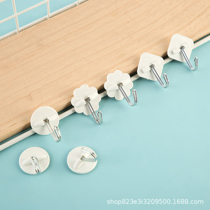 Crochets adhésifs simples rouges, capacité de charge de 1 à 3 kg, pour salle de bain, cuisine, mur, porte, installation sans trace, sans perçage - Product Image 4