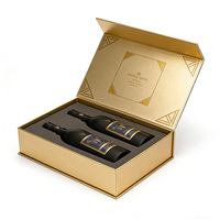 Boîte cadeau en carton écologique personnalisée de luxe, laminage mat, revêtement UV, emballage haut de gamme 4 couleurs pour vin, bougies, cadeaux