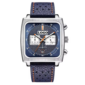 Montre pour homme d'affaires, design 2025, mouvement à quartz, boîtier en acier inoxydable, indicateur de date, chronographe, <span class=keywords><strong>chronomètre</strong></span>, finition brossée - Product Image 1