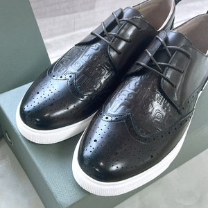 Chaussures en cuir pour hommes à lacets, bout rond, dessus en cuir de vache, semelle extérieure en caoutchouc, respirantes, toutes saisons, chaussures bateau - Product Image 2