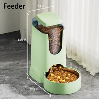 Distributeur automatique de nourriture et d'eau pour animaux de compagnie, portable, pour chats et chiens, design imperméable en plastique, base antidérapante, capacité de 4 L