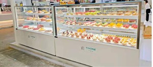 Vitrine réfrigérée <span class=keywords><strong>ouverte</strong></span> BREVIT pour <span class=keywords><strong>boulangerie</strong></span>, réfrigérateur à sandwichs portable, armoire de refroidissement commerciale pour gâteaux avec éclairage LED - Product Image 5
