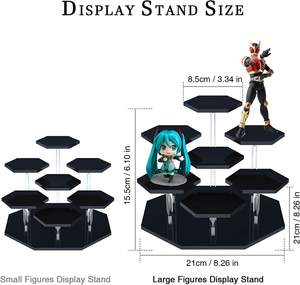 Présentoir acrylique à 7 niveaux pour figurines jouets et poupées à collectionner <span class=keywords><strong>bijoux</strong></span> figurines d'<span class=keywords><strong>action</strong></span> Collection support organisateur - Product Image 2