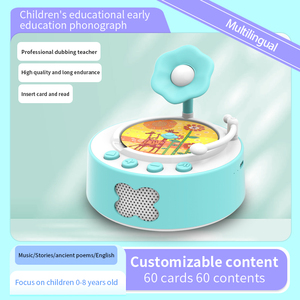 Mini Gramófono Interactivo, Máquina <span class=keywords><strong>de</strong></span> Cuentos, Juguete Educativo Musical con Batería <span class=keywords><strong>de</strong></span> Litio y Lectura en Inglés para Niños <span class=keywords><strong>de</strong></span> 2 a 4 Años - Product Image 3
