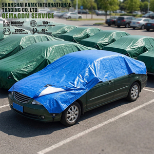 Bâche en PE imperméable et résistante aux UV pour voiture, avec coins renforcés noirs, pour <span class=keywords><strong>la</strong></span> protection des véhicules en extérieur et les parkings. - Product Image 1