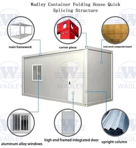 Maison conteneur maritime anti-sismique à installation rapide de 20 pieds, villa, mini-maisons, maison préfabriquée, maison pliante à double aile - Product Image 3