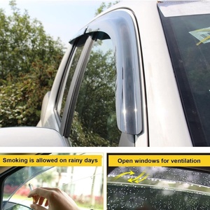 2023 màu đen cửa sổ Visor tối xe điều chỉnh làm lệch hướng mưa bảo vệ cho amarok 2023 + gió làm lệch hướng - Product Image 6