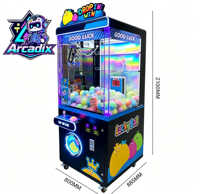Machine à griffes à monnayeur pour capsules et balles, avec accepteur de billets, LED, en métal, pour centre commercial