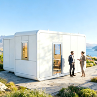 Maisonnette préfabriquée avec salle de bain et cuisine, solution de logement modulaire pour les stations balnéaires et le glamping