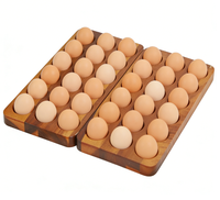 Support à œufs en bois pliable en gros, 36 trous, fait à la main, support de rangement en bois pour la cuisine, plateau à œufs